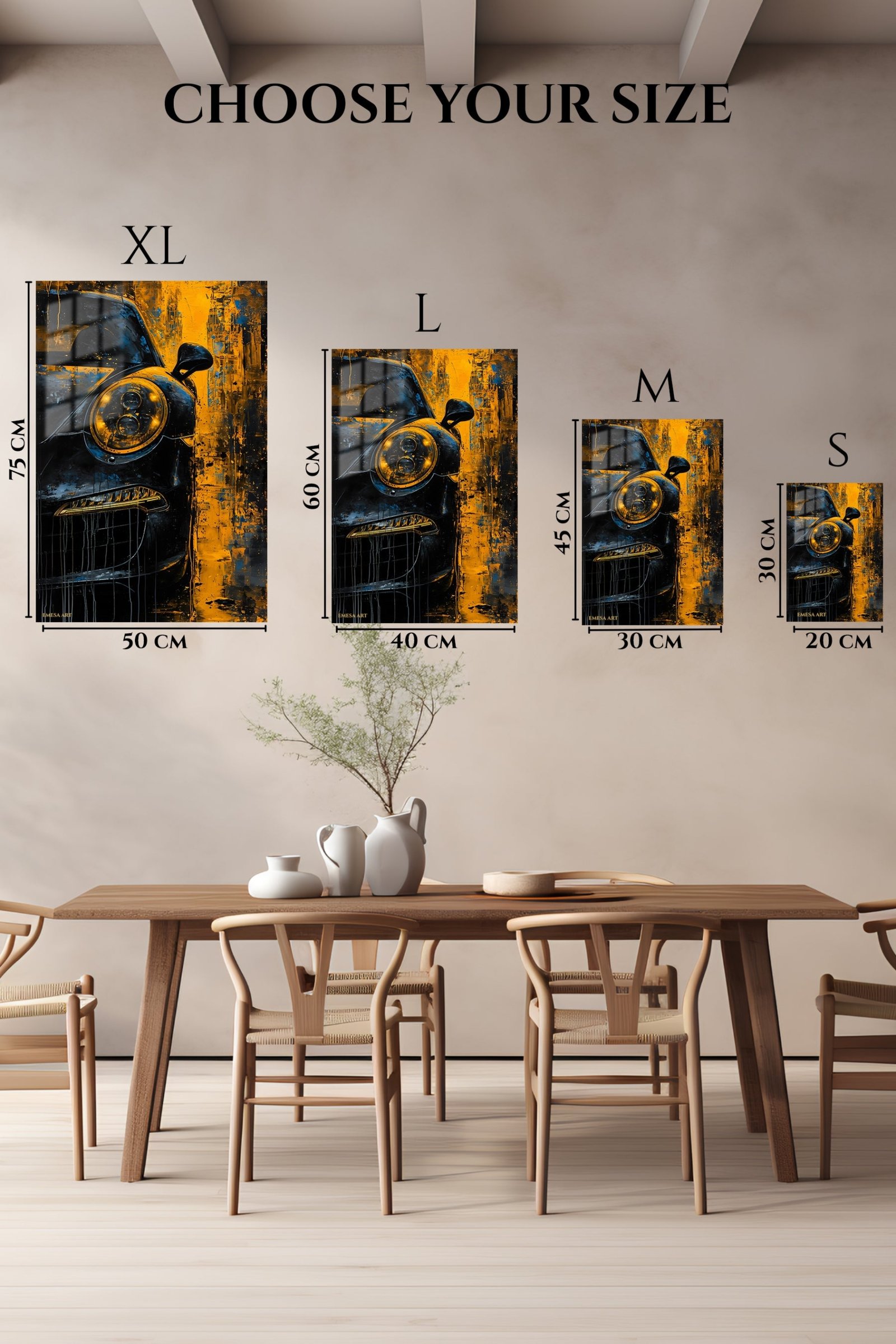 Midnight Coupe in Amber metal wall art print, view 6