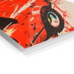 Red Sports Car Splash metal wall art print, view 2