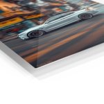 Silver Coupe Through the City metal wall art print, view 2