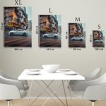 Silver Coupe Through the City metal wall art print, view 6