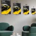 Yellow Street Racer metal wall art print, view 6