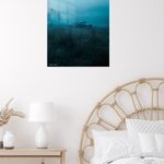 Vintage Car in Blue Mist metal wall art print, view 5