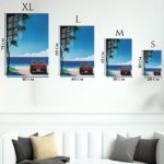 Red Car by the Blue Shore metal wall art print, view 6