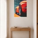 Red Sports Car Detail metal wall art print, view 5