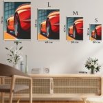 Red Sports Car Detail metal wall art print, view 6