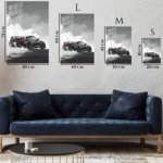 Black Performance Coupe in Smoke metal wall art print, view 6