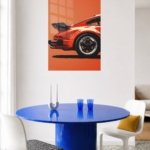 Red Sports Car Rear Detail metal wall art print, view 5