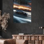Midnight Velocity Sedan metal wall art print, view 4