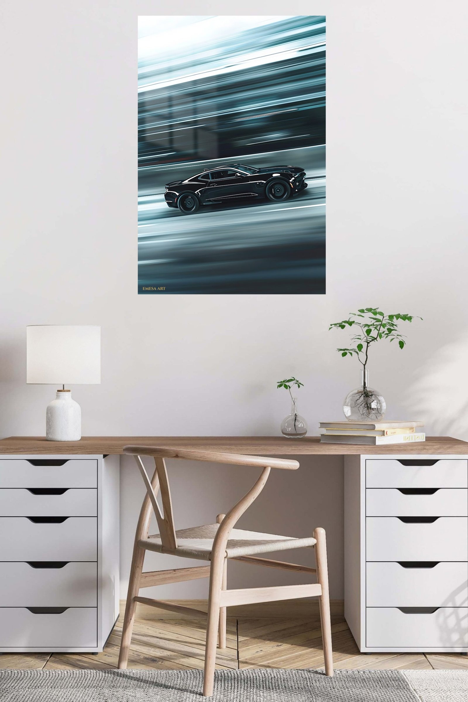 Midnight Velocity Coupe metal wall art print, view 5