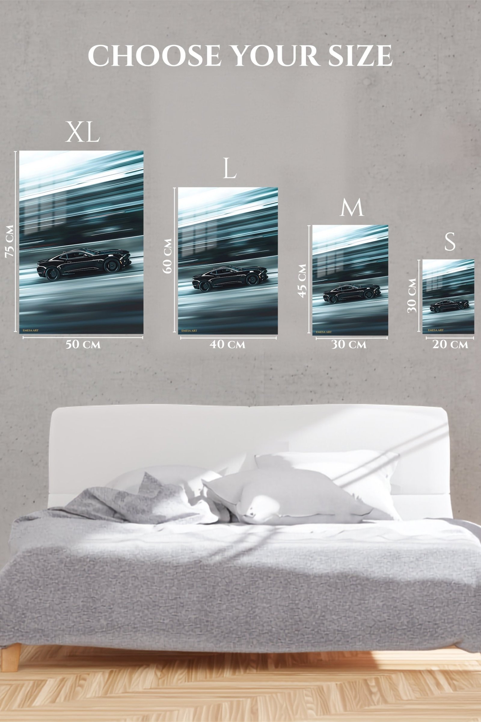 Midnight Velocity Coupe metal wall art print, view 6