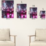 Neon Supercar After Rain metal wall art print, view 6