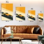 Golden Coupe on Mountain Road metal wall art print, view 6