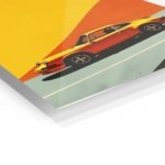 Sunset Classic Sports Coupe metal wall art print, view 2
