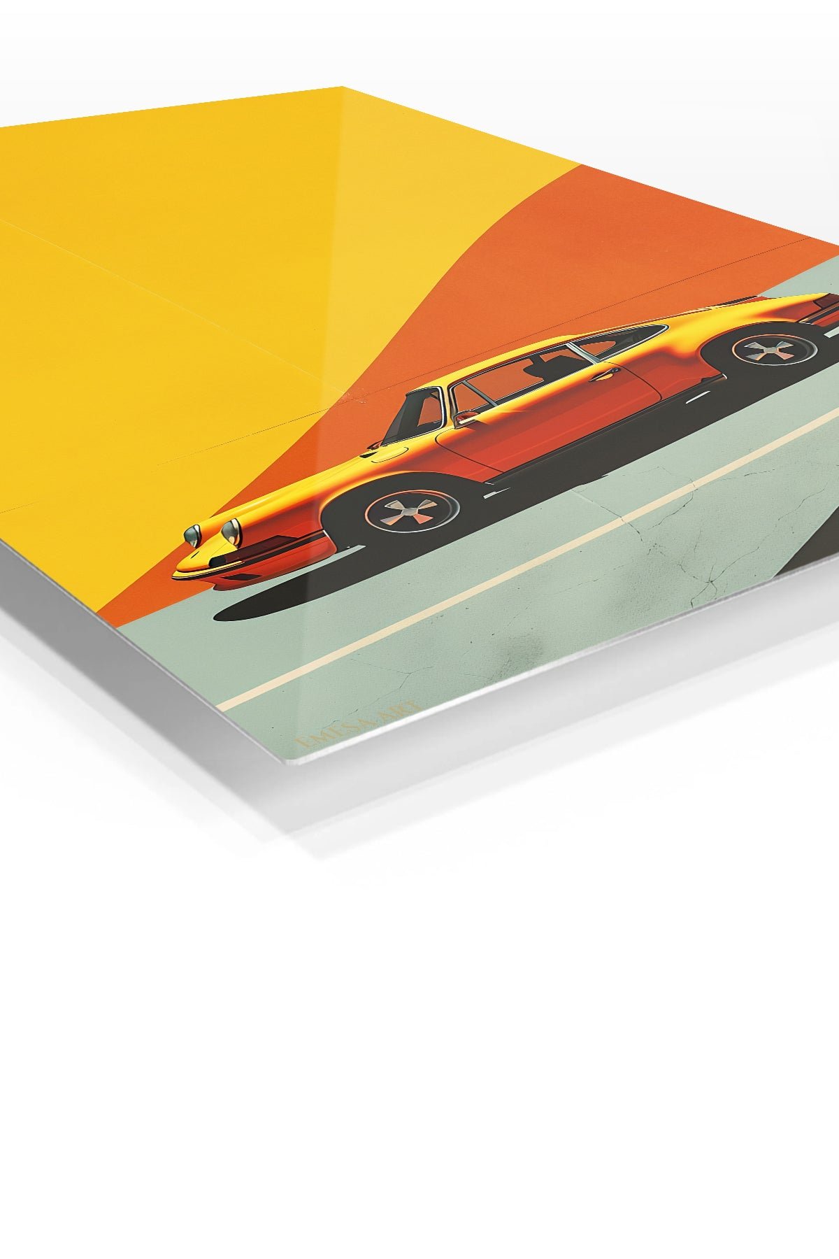 Sunset Classic Sports Coupe metal wall art print, view 2