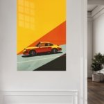 Sunset Classic Sports Coupe metal wall art print, view 5