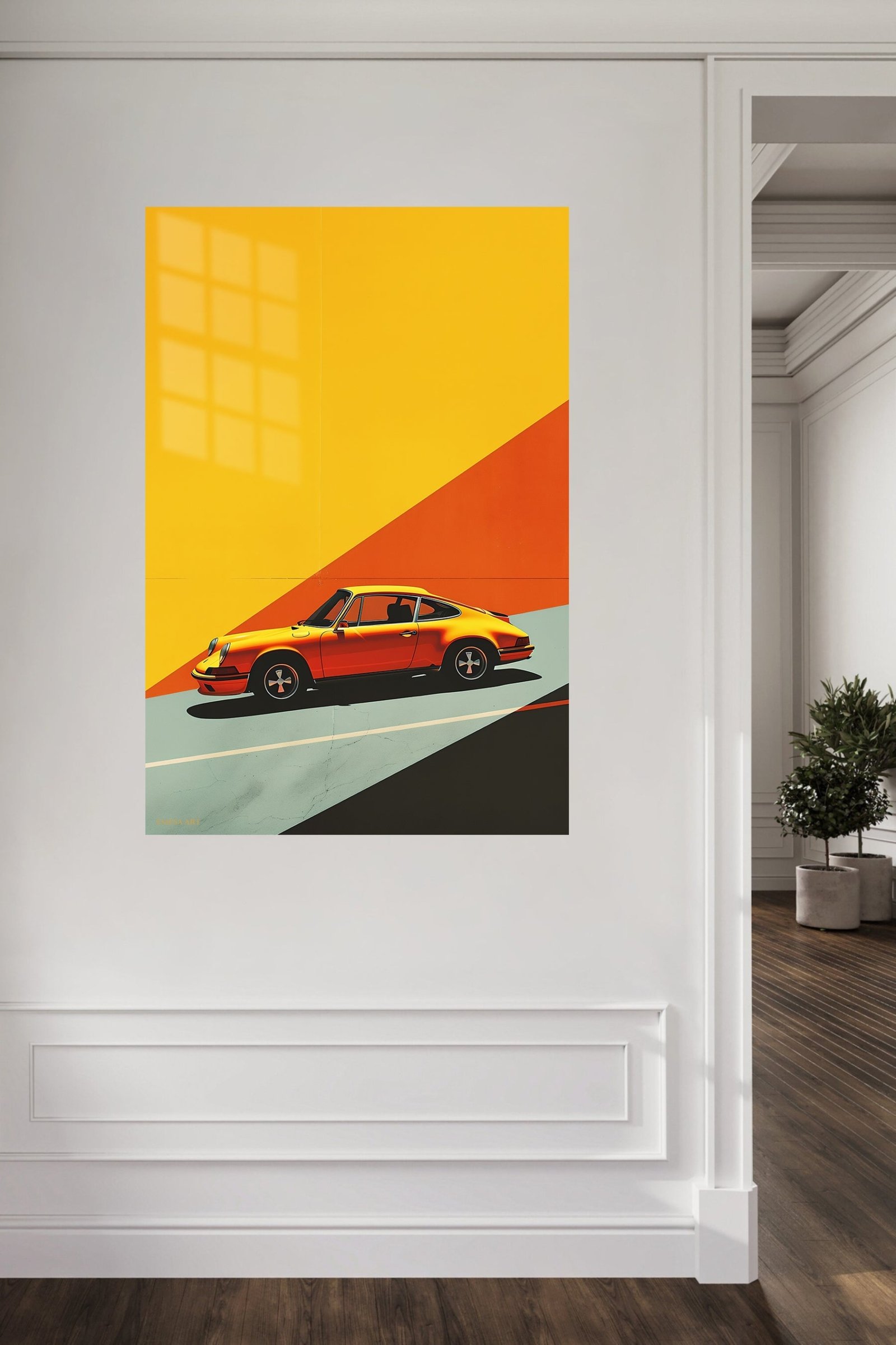 Sunset Classic Sports Coupe metal wall art print, view 5