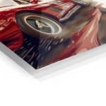 Crimson Vintage Racing Roadster metal wall art print, view 2