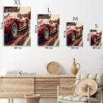 Crimson Vintage Racing Roadster metal wall art print, view 6