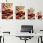 Crimson Velocity Sports Car metal wall art print, view 6