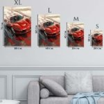 Crimson Supercar Reflections metal wall art print, view 6
