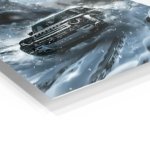 Snowstorm Mountain SUV metal wall art print, view 2
