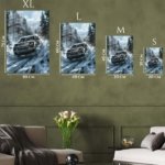 Snowstorm Mountain SUV metal wall art print, view 6