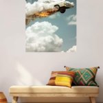 Classic Car Above the Clouds metal wall art print, view 5