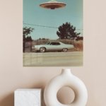 Roadside Flying Saucer metal wall art print, view 4