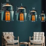 Orange Stripe Classic Car metal wall art print, view 6