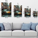 Rainy Street Classic Sports Car metal wall art print, view 6