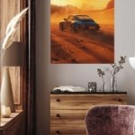 Desert Sunset Sports Coupe metal wall art print, view 5