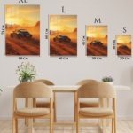 Desert Sunset Sports Coupe metal wall art print, view 6