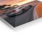 Sunset Coastal Track Coupe metal wall art print, view 2