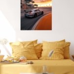Sunset Coastal Track Coupe metal wall art print, view 5