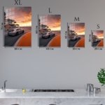 Sunset Coastal Track Coupe metal wall art print, view 6