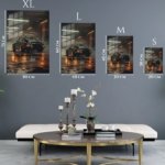 Midnight Workshop Sports Coupe metal wall art print, view 6