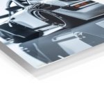 Silver Widebody Sports Car Close-Up metal wall art print, view 2