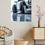 Silver Widebody Sports Car Close-Up metal wall art print, view 5