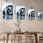 Silver Widebody Sports Car Close-Up metal wall art print, view 6