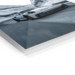 White Sports Car in an Icy Mountain Pass metal wall art print, view 2