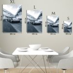 White Sports Car in an Icy Mountain Pass metal wall art print, view 6
