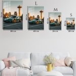 Emerald Sports Coupe at Sunset metal wall art print, view 6