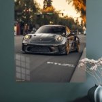 Twilight Street Sports Coupe metal wall art print, view 4