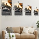 Twilight Street Sports Coupe metal wall art print, view 6