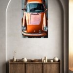 Burnished Orange Classic Sports Car metal wall art print, view 5