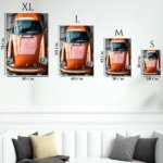Burnished Orange Classic Sports Car metal wall art print, view 6