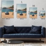 Vintage Blue Coupe by the Coast metal wall art print, view 6