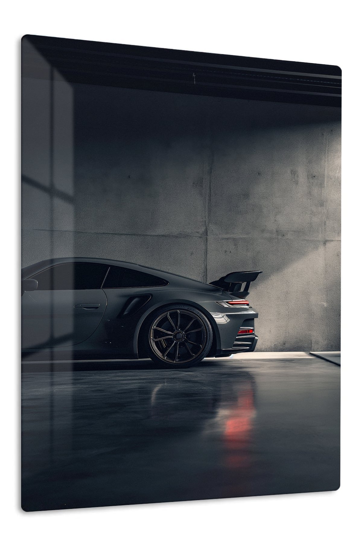 Shadowed Sports Coupe metal wall art print