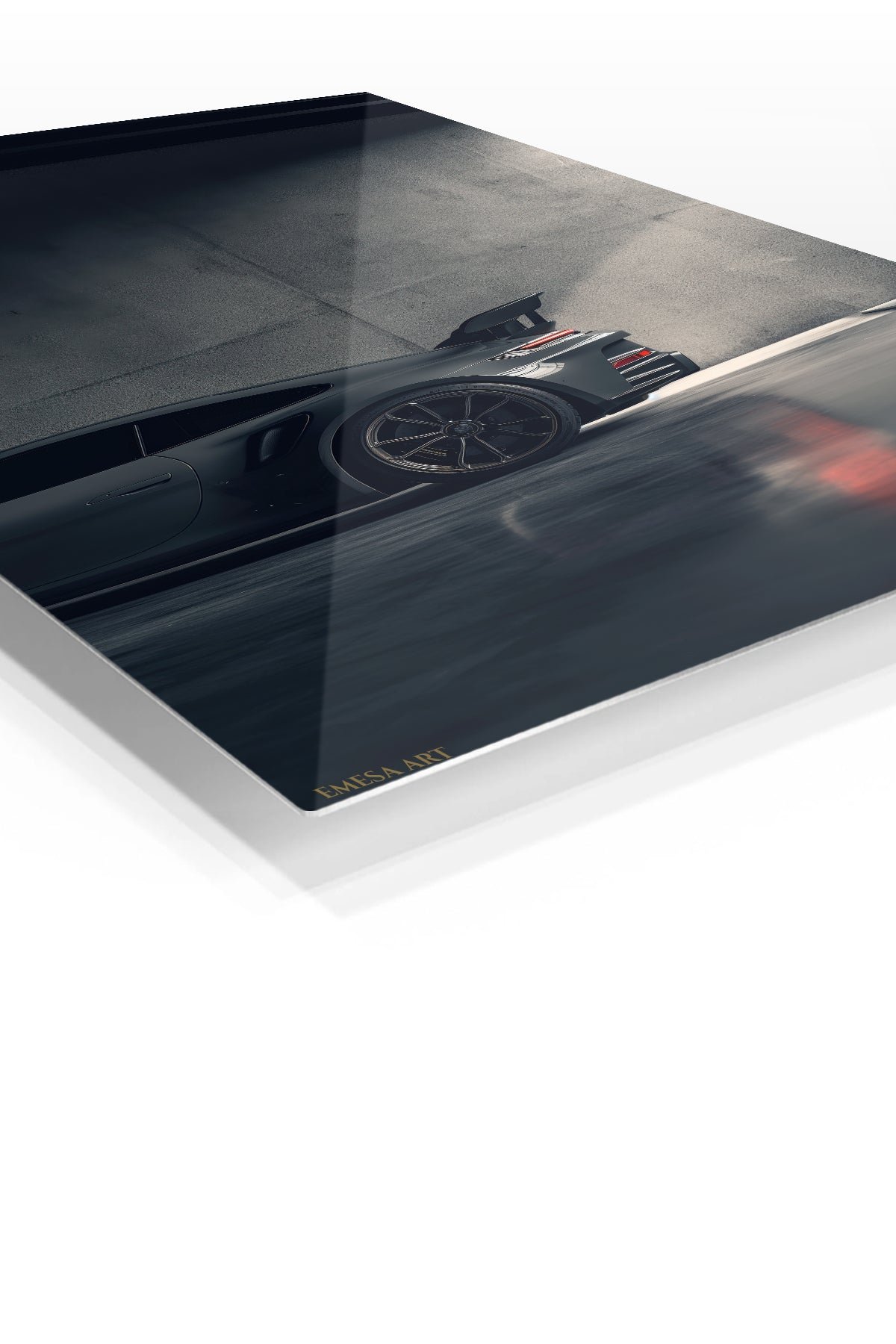 Shadowed Sports Coupe metal wall art print, view 2