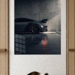 Shadowed Sports Coupe metal wall art print, view 4